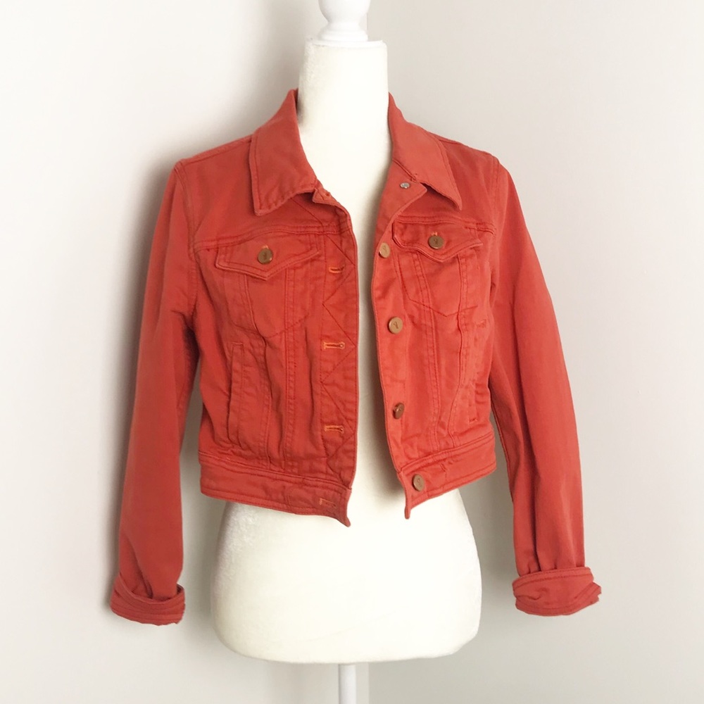 ANTHROPOLOGIE Pilcro Cropped Jean Denim Jacket